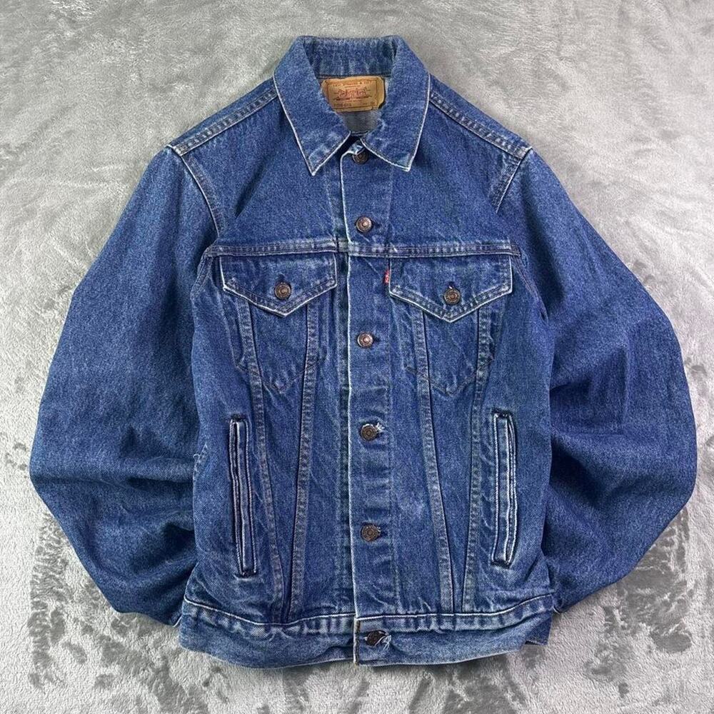Vintage 80’s Levi’s Type 3 III 71506-0216 Dark Wash Denim Jacket Size 36L